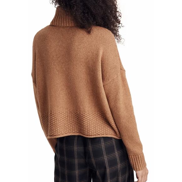 Madewell Tan Brown Sadler Turtleneck Sweater - Picture 3 of 3